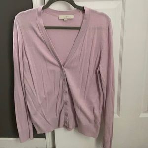 Loft light purple cardigan - size Large